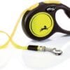 Flexi Laisse rétractable New Neon Jaune à Ruban Très Petite de 3 m