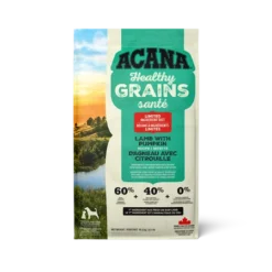 Acana Grains Santé Nourriture pour chien à Ingrédients Limités à l'Agneau avec citrouille