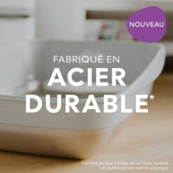 Litter Genie Bac à litière Platinum à fond en Acier Inoxydable – Image 2